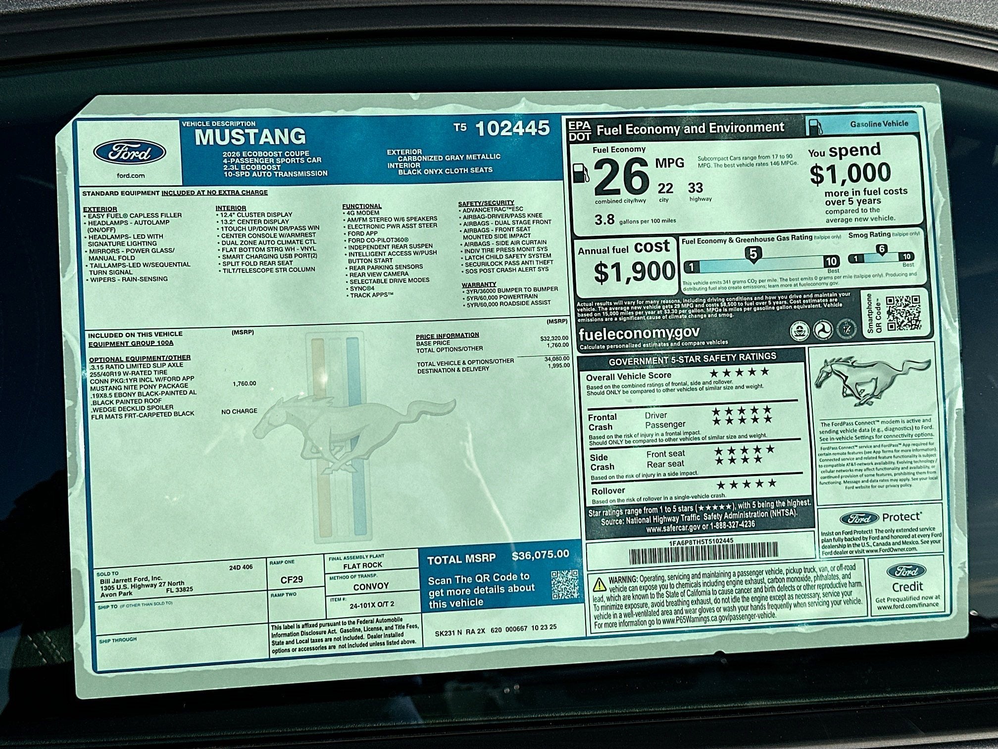 2026 Ford Mustang EcoBoost® Fastback