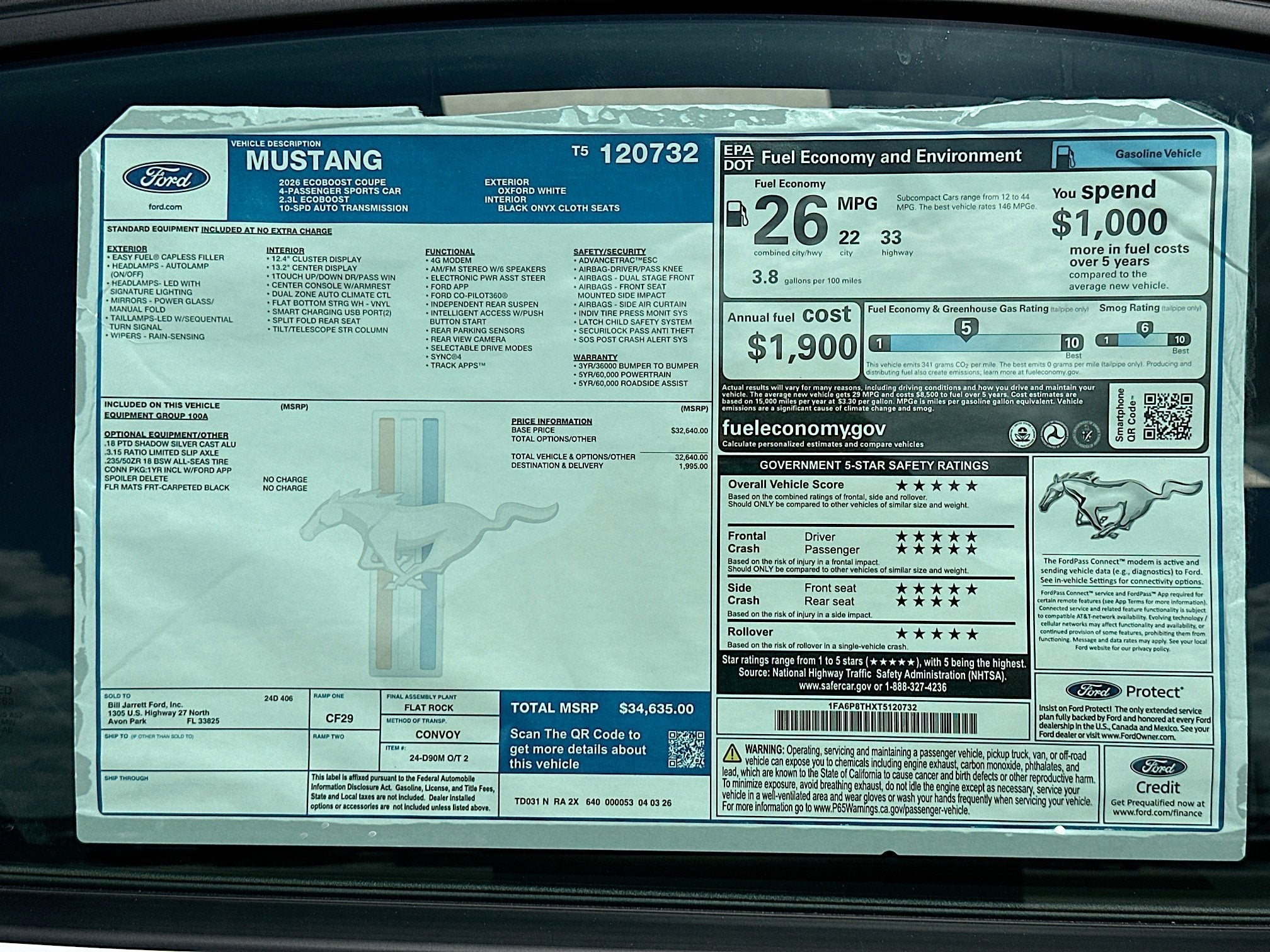 2026 Ford Mustang EcoBoost® Fastback