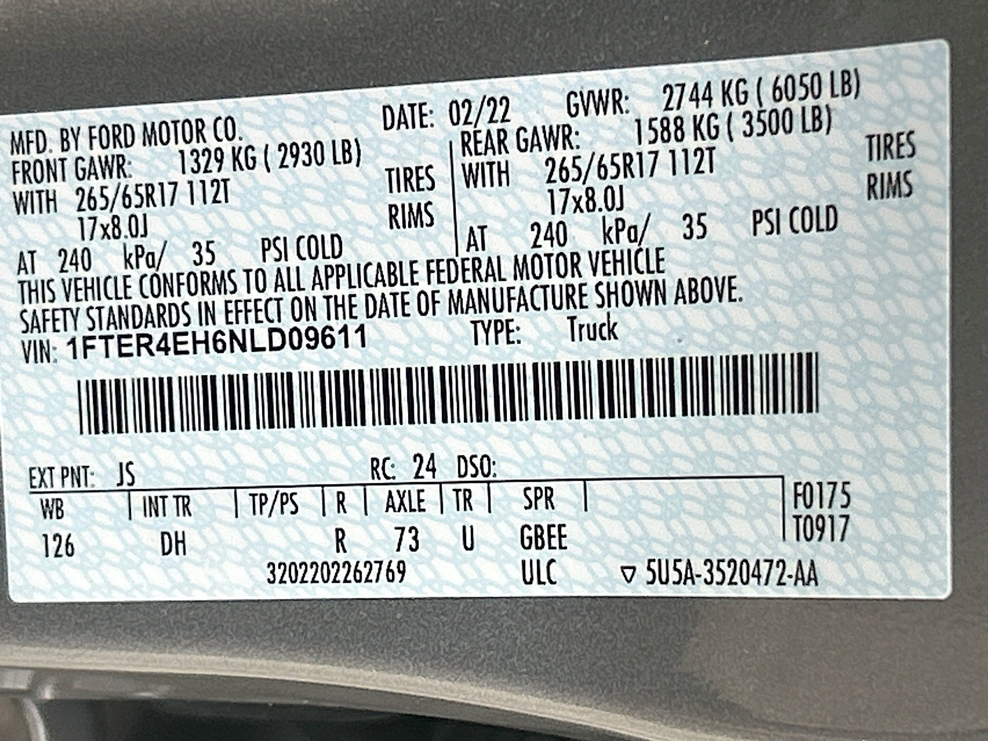 2022 Ford Ranger XL
