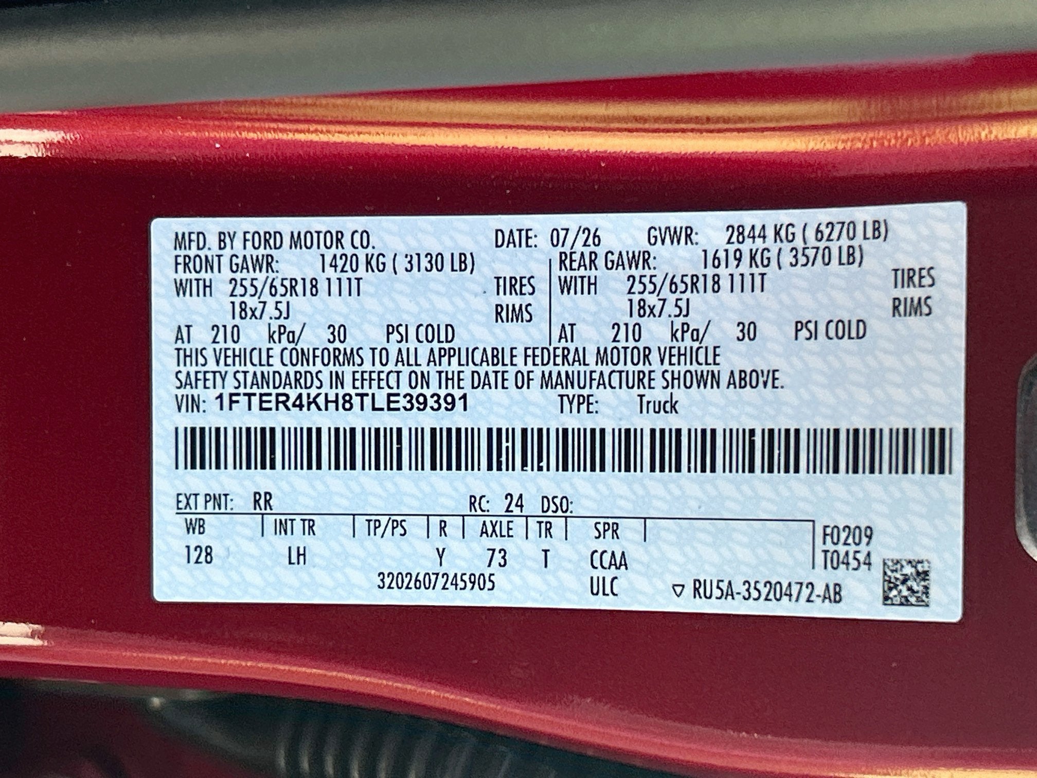 2026 Ford Ranger LARIAT