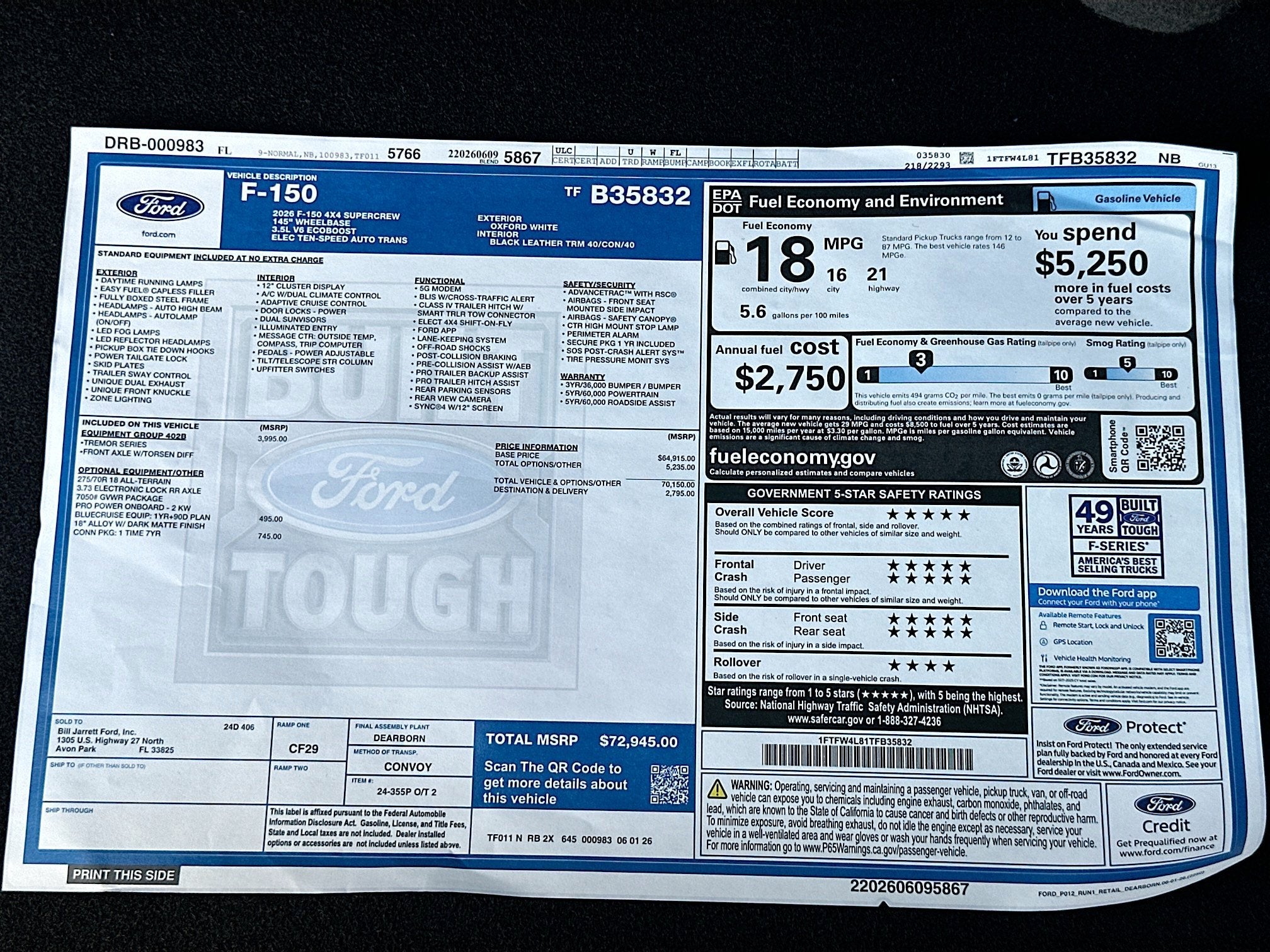 2026 Ford F-150 Tremor