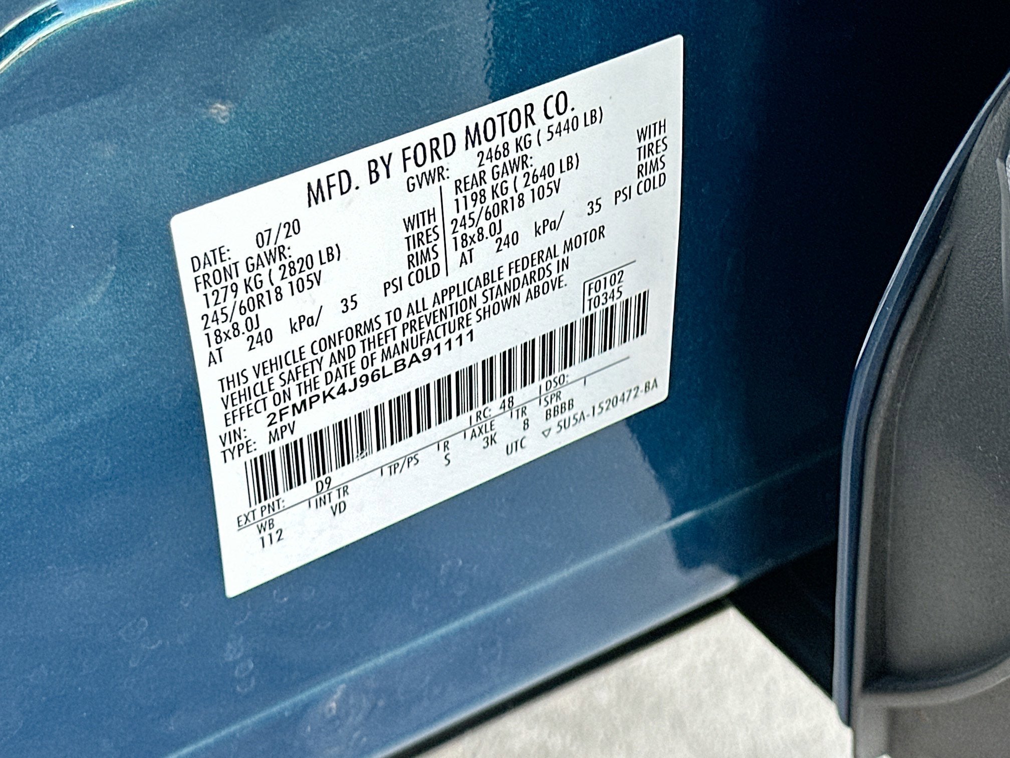 2020 Ford Edge Sport