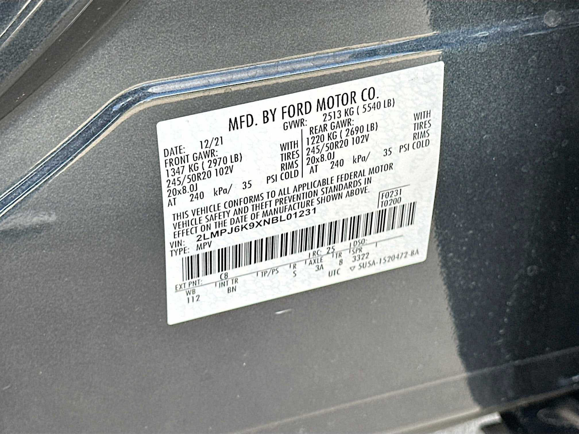 2022 Lincoln Nautilus Reserve