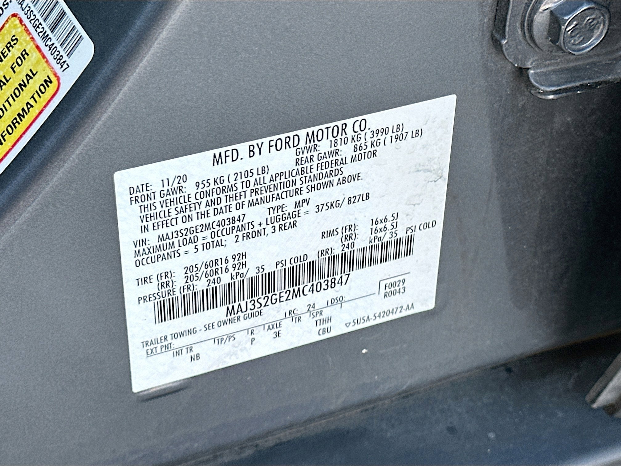 2021 Ford EcoSport SE