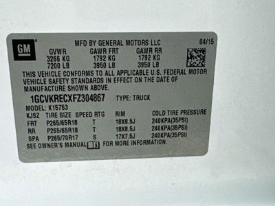 2015 Chevrolet Silverado 1500 LT LT2