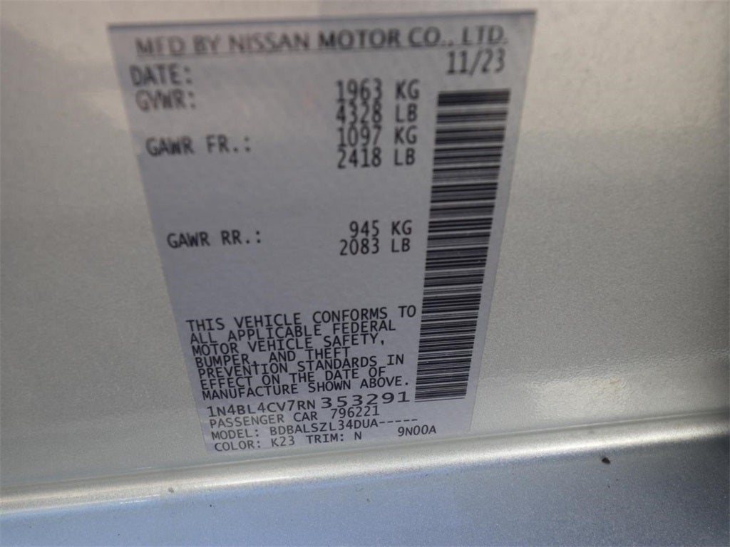 2024 Nissan Altima 2.5 SR