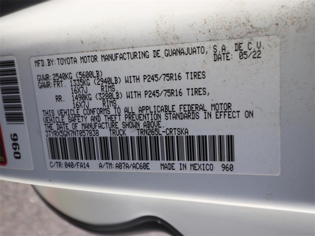 2022 Toyota Tacoma SR