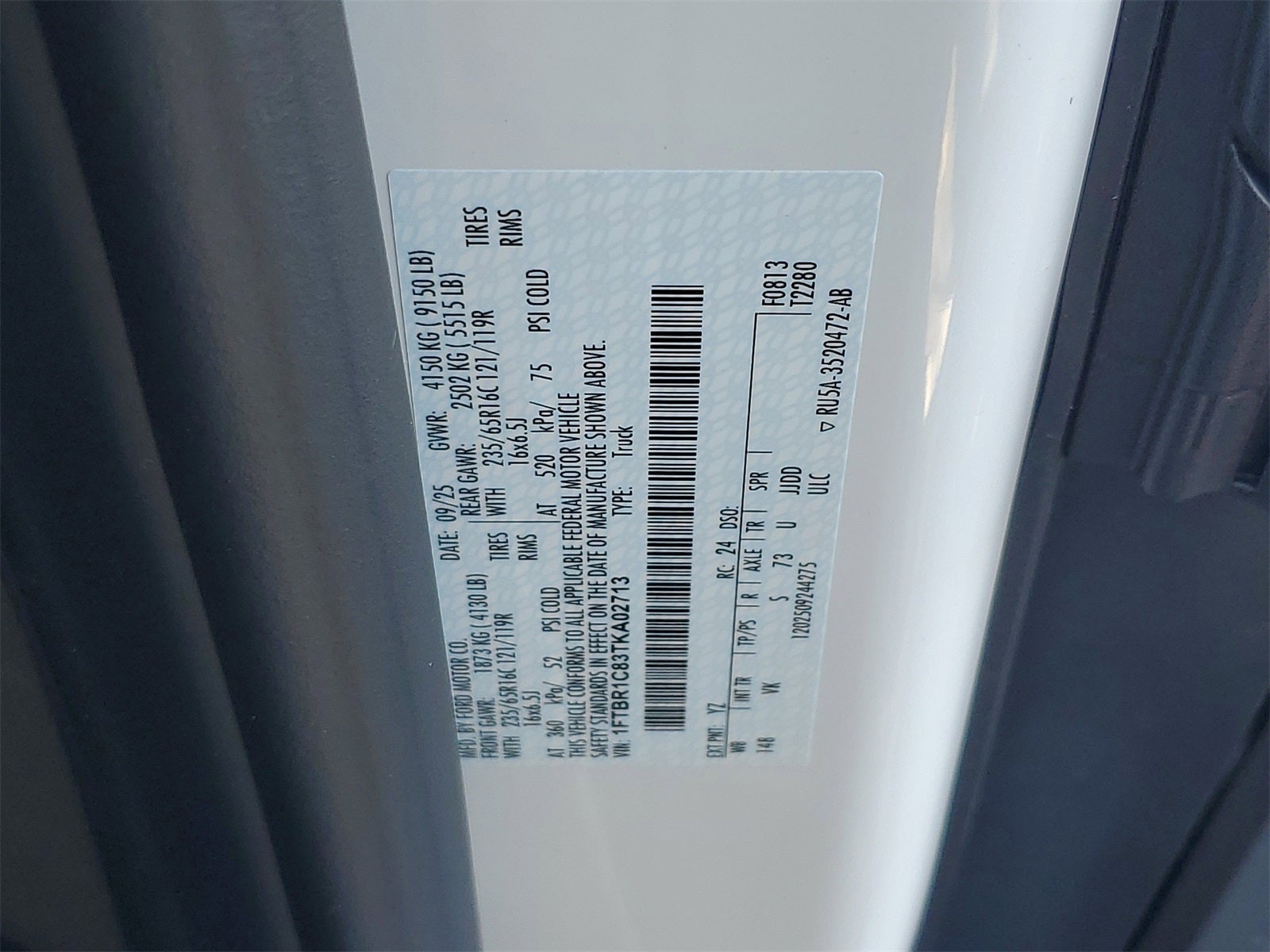 2026 Ford Transit-250 XL Trim