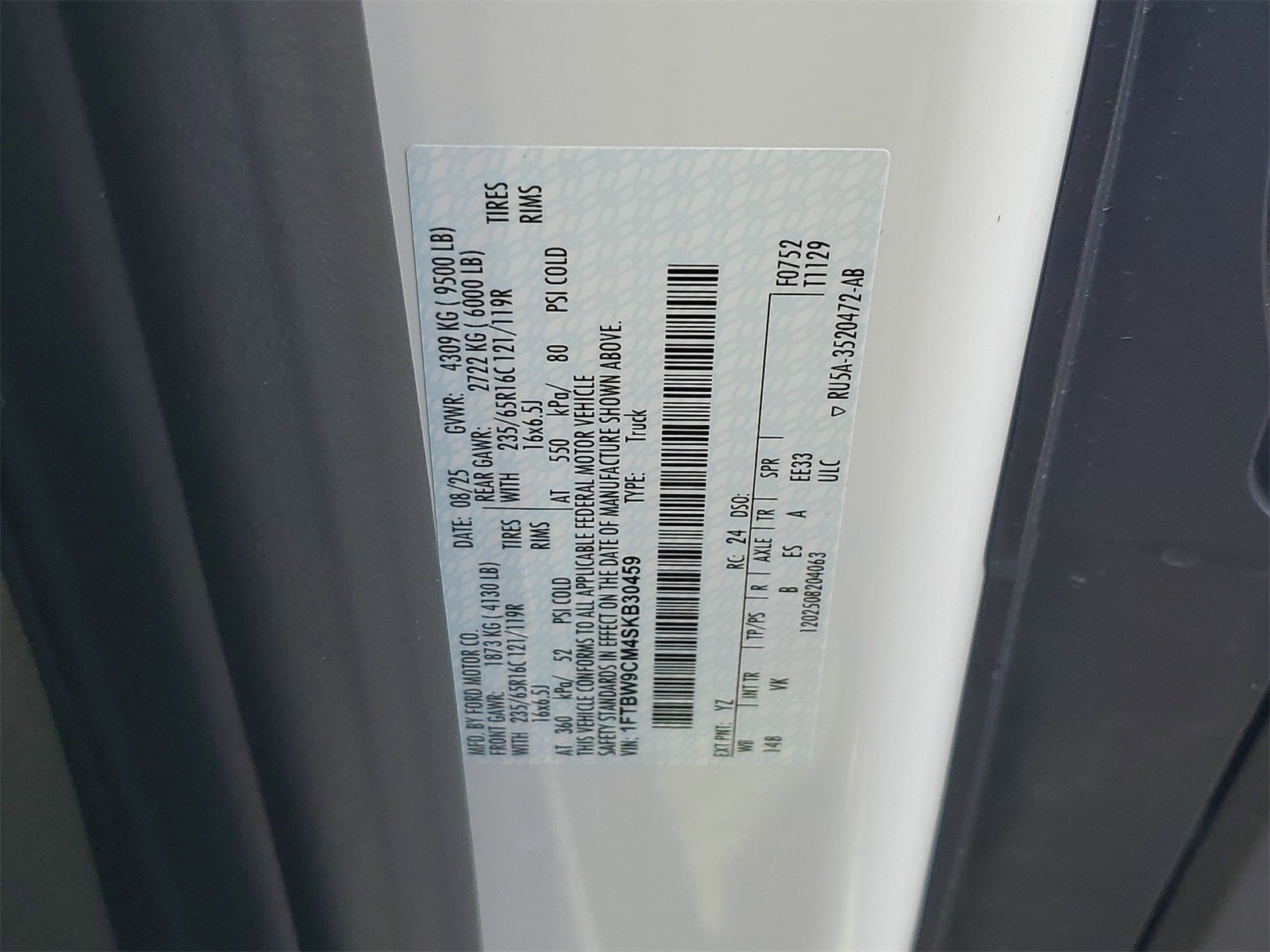 2025 Ford E-Transit-350 Base XL TRIM