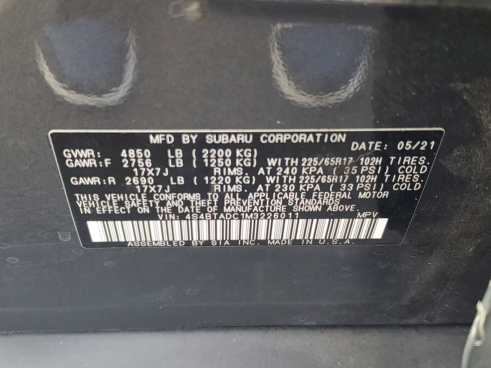 2021 Subaru Outback Premium