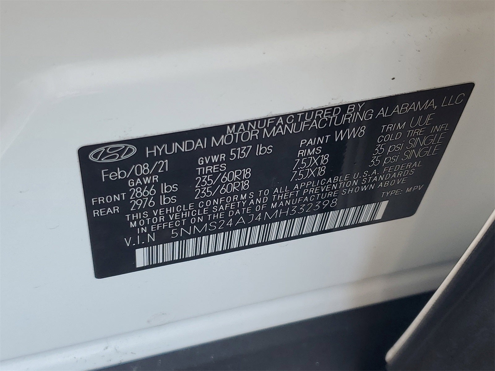 2021 Hyundai Santa Fe SEL