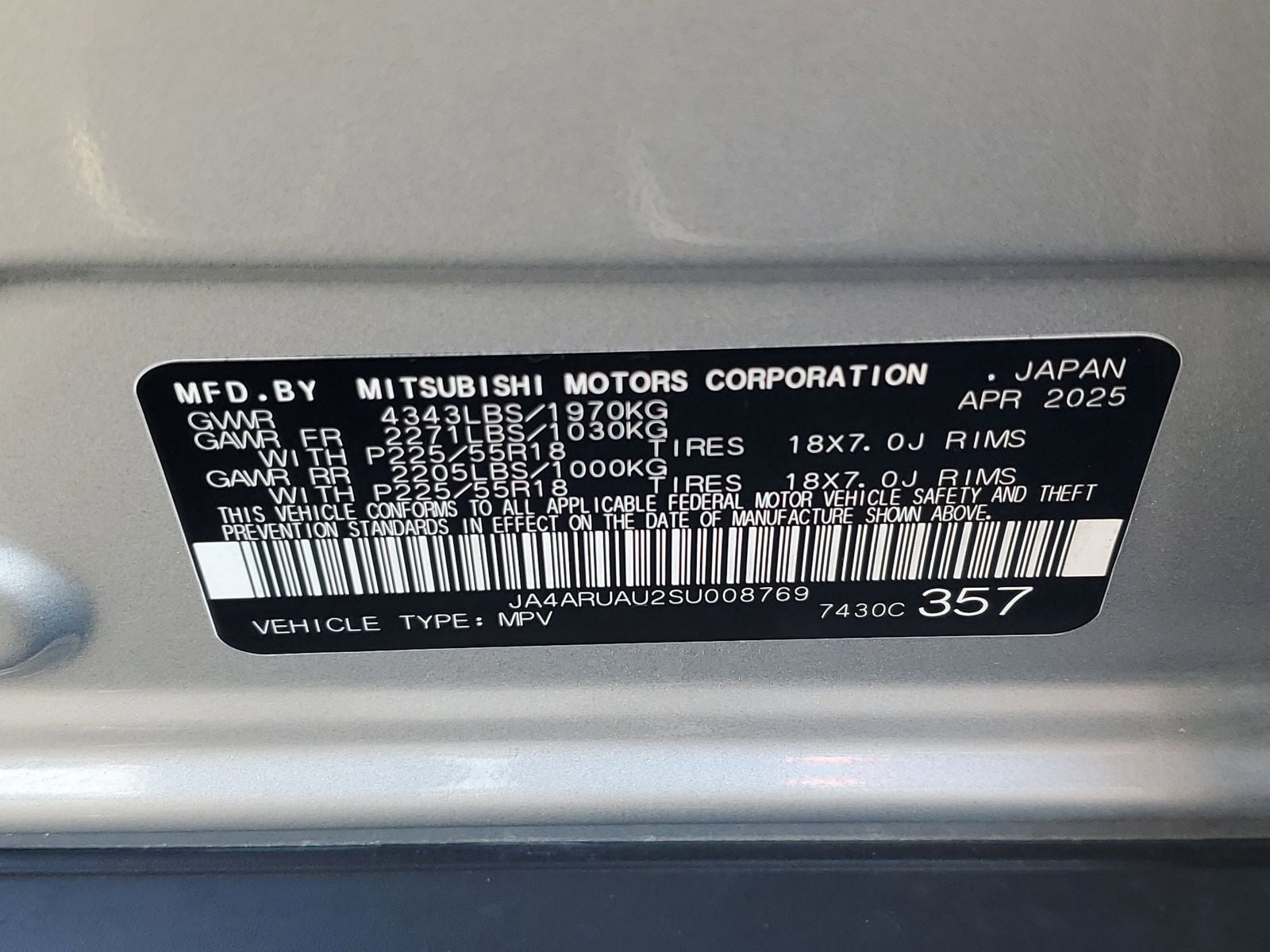 2025 Mitsubishi Outlander Sport 2.0 ES